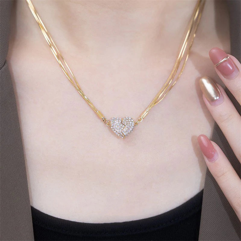 Magnetic Necklace for Women (Gold plated)