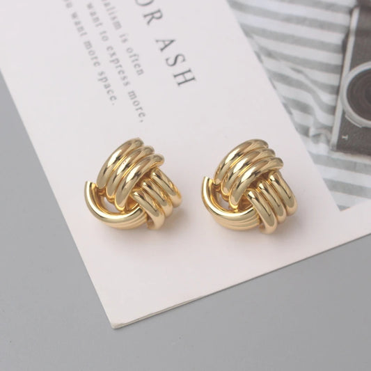 Twist Knot Earrings (12k Gold Plated)