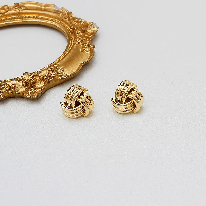 Twist Knot Earrings (12k Gold Plated)