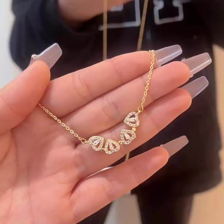 14k Gold Magnetic love pendant necklace