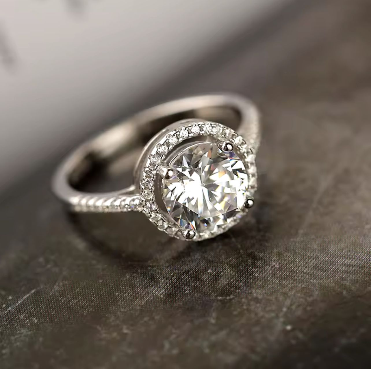 Silver Color Engagement Rings